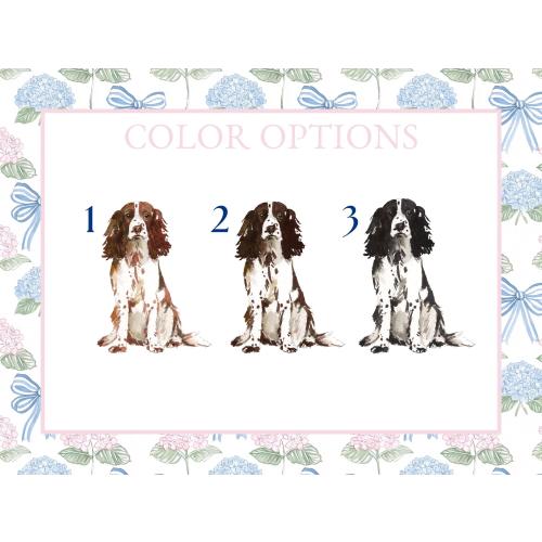 English Springer Spaniel Nursery Decor, Watercolor ESS Dog Nursery Print, Baby Boy Nursery, Gingham Wall Print, Girl Room Wall Decor