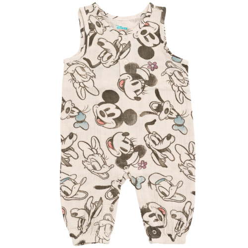 Disney Mickey Mouse Goofy Donald Duck Minnie Mouse Newborn Baby Boys Romper Gray 0-3 Months