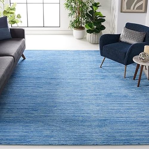 SAFAVIEH Area Rug 8x10 - Vision Collection - Large - Blue, Modern Ombre Design, Non-Shedding & Easy to Clean, Ideal for Living Room, Bedroom, Dining Space (VSN606M)