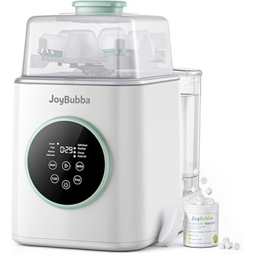 Bottle Washer, Sterilizer & Dryer – 19-Min Fast Cleaning, All-in-One Machine for Baby Bottles, Pump Parts & Feeding Accessories with 3 High-Temp Sterilization Modes, 60 Cleaning Tablets.