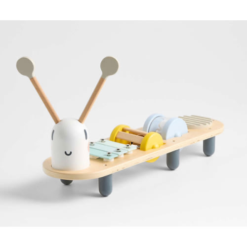 Janod Sweet Cocoon Wooden Caterpillar Kids Music Stand