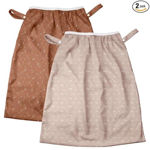 Mama Koala Pail Liner for Cloth Diapers, Reusable and Washable Waterproof Pail Liner with Strap for Diaper Pails, 2 Pack(P001)