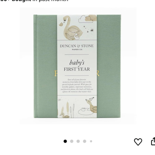 Baby First Year Book - Heirloom Keepsake Baby Memory Book to Record Important Milestones, Photos & More - Pregnancy Books (Sage Green,112 Pages)
