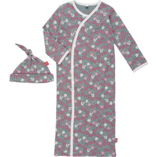 Wren Floral Magnetic Sleep Gown & Hat Set