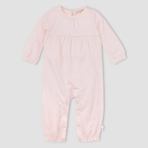 Burt's Bees Baby® Girls' Honeycomb Pointelle Jumpsuit - Light Pink