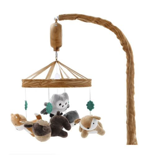 Whimsical Woodland Baby Mobile for Musical Crib