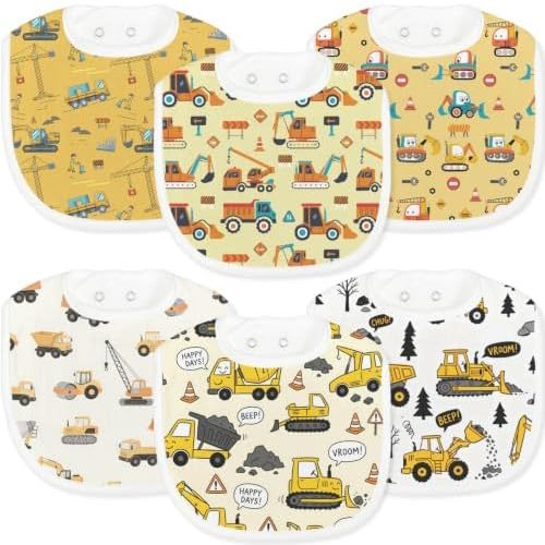 Baby Bibs for Baby Boys Girls 6-Pack