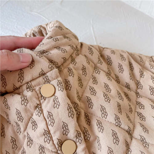 Floral Print Padded Coat