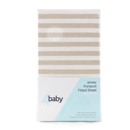 Portacot Fitted Sheet Natural | Baby Bunting