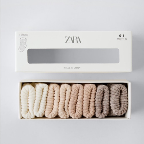 FOUR-PACK OF COLORFUL SOCKS - Light beige | ZARA United States
