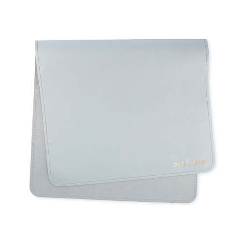 Vegan Leather Changing Mat | Blue | Ava + Oliver
