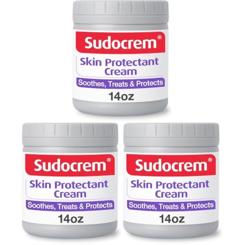 Sudocrem Diaper Rash Cream for Babies, Triple Action Zinc Oxide Baby Rash Cream, Soothing Skin Protectant for Diaper Care & Baby Skin, 14oz (400g) (Pack of 3)