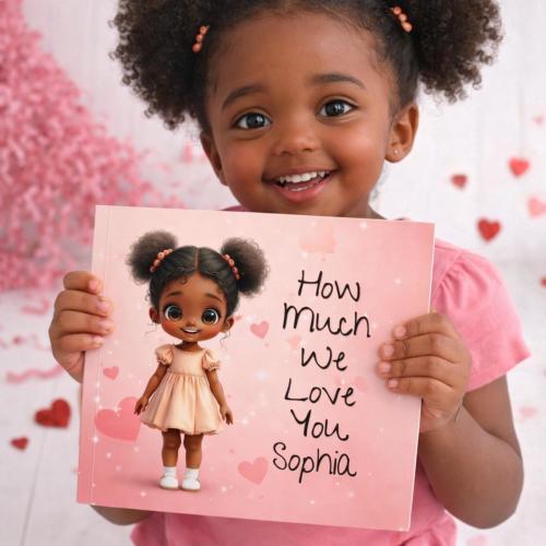 Personalized Story Book for Girls | Black Curly Hair, Custom Name