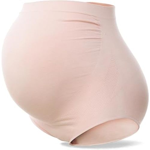SUNNYBUY Women's Maternity High Waist Underwear Pregnancy Seamless Soft Hipster Panties Over Bump