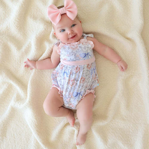 Agatha Sleeveless Bow Bubble Romper