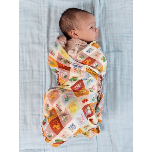 Vintage Blooms Muslin Baby Swaddle Blanket - 1canoe2