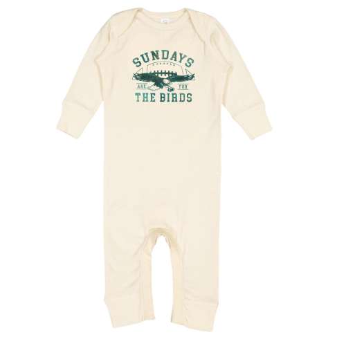 Sundays Are For the Birds Long Sleeve Bodysuit Coverall Philadelphia Eagles | Gender Neutral | Philly