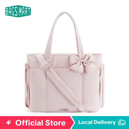 BAGSMART Crush Bow Tote Bag 2 Size for Women-13" & 15.6" Laptop - TikTok Shop