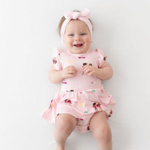Kyte Baby Twirl Bodysuit Dress in Barbie™ Beach Barbie™ Beach 0-3 Months
