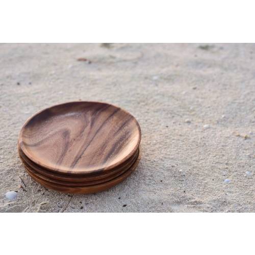 Set of 6 Wood Plate | 8 inch