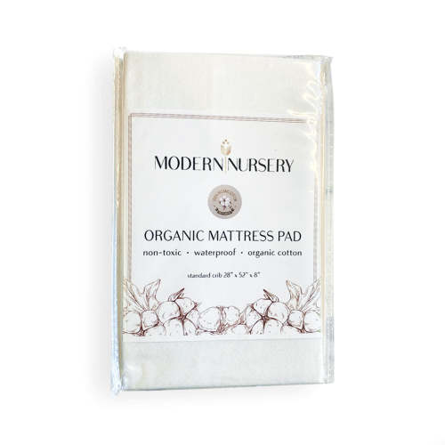 Modern Nursery Organic Cotton Jersey Crib Mattress Protector Pad | Modern Nursery™
