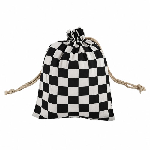 Black Checkered Bamboo Crib Sheet