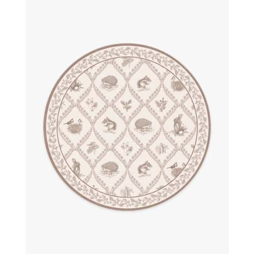 Squirrel & Hedgehog Fawn Rug by Sanderson | Ruggable US