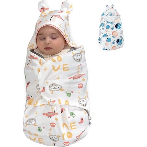 Sleep Sack 3–6 Months – 3-Way Adjustable Baby Swaddle, Love to Dream Swaddle, Soft Sleep Sack with 100% Cotton Lining, Breathable 100% Polyester Fabric