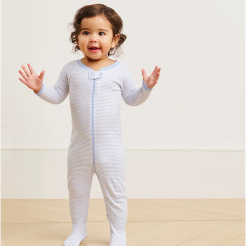 LAKE | Baby | Pima Cotton Pajamas | French Blue Baby Sleeper
