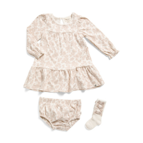 Infant Girls 2pc Brushed Jersey Knit Dress And Bloomers Set With Socks | Baby | Marshalls