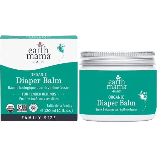 Earth Mama Organic Economy Size Diaper Balm | Diaper Cream for Baby | EWG Verified, Petroleum & Artificial Fragrance-Free with Calendula for Sensitive Skin, 4-Fluid Ounce