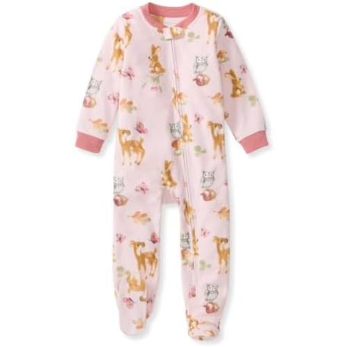 Burt's Bees Baby Unisex Fleece Sleeper Pajamas, One-Piece Zip-up Footed PJ, Soft Recycled Microfleece