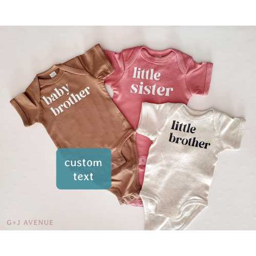 Sibling Reveal Shirts | Baby Brother Custom Bodysuit | Sibling Shirts | Big Brother Little Sister Shirts | Big Sibling Custom Shirt