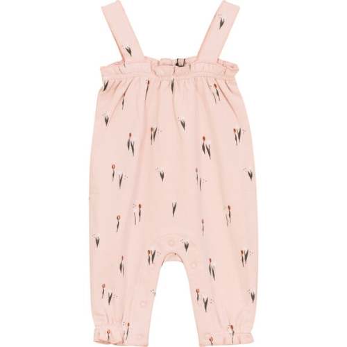Tulip Printed Overall Soft Pink - Space Grey | Maisonette