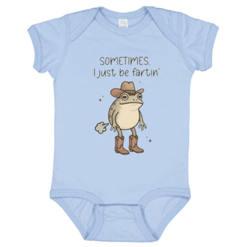 Bubvorie Sometimes I Just Be Fartin Baby Bodysuit, Funny Frog Infant Shirt, Cute Newborn Baby Gift for Boys and Girls