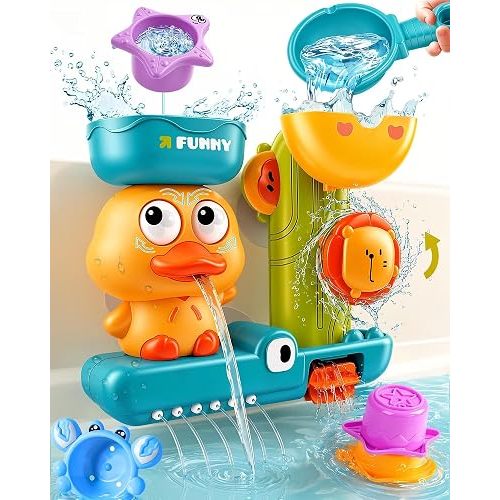 Toddler Bath Toys for Kids Ages 1-3 Waterfall Bathtub Toys for Toddlers 2-4