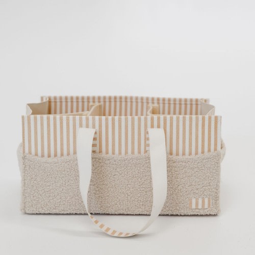 Henlee Nappy Storage Caddy Fawn Stripe