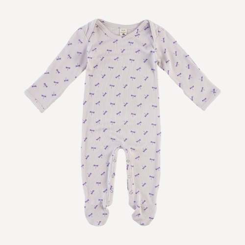 long sleeve lap neck footie | tiny dragonfly | modal skinny rib – kate quinn