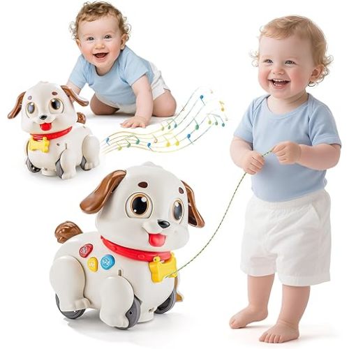 HOLA Baby Toys 6-12 Months Musical Dancing Puppy Tummy Time Toy, Toddler Learning Toys for 1 Year Old Girl Boy, 1st Birthday Gift for Boys & Girls Christmas Stocking Stuffers
