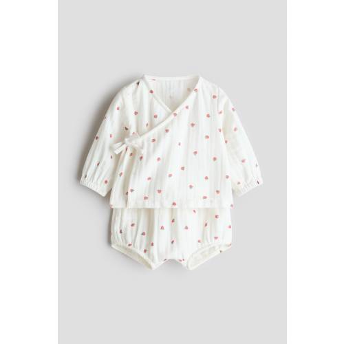 2-PIECE WRAPOVER MUSLIN SET