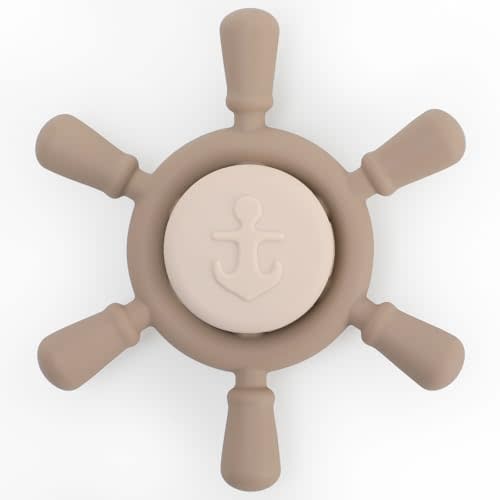 Suction Spinning Toy, Silicone Toddler Sensory Toys for Bath Toys Birthday Gift (Shifting Sand&Sand)