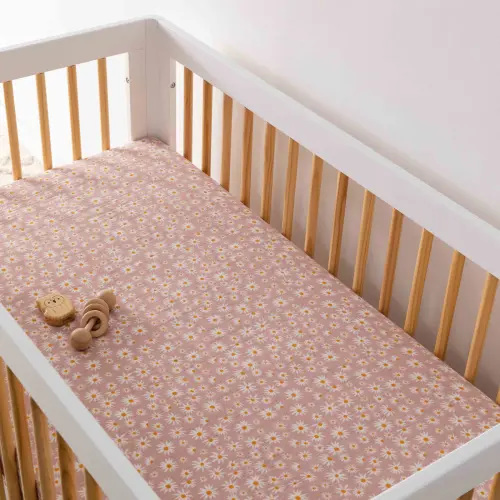 Crib Sheet in GOTS Certified Organic Muslin Cotton