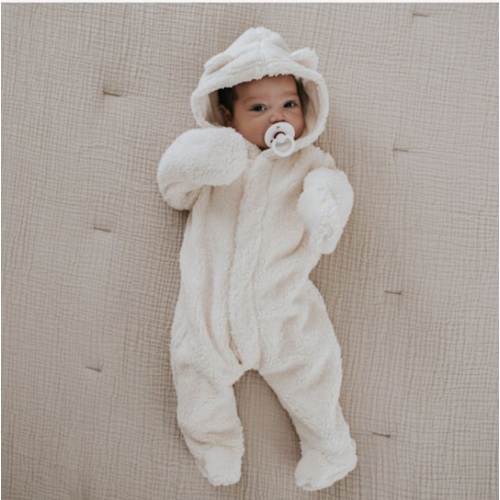 Magnetic Fleece Pram - Cream