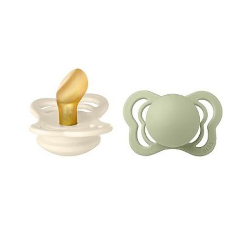 Bibs Couture Neutral 2-Pack Latex Pacifiers 0-6 mo