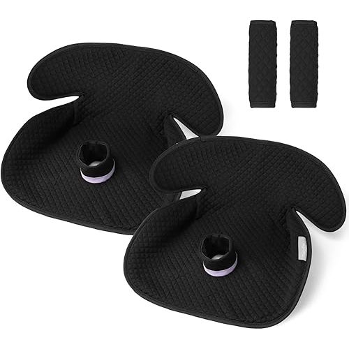 TinlyFinly 2 Pack Baby Potty Training Car Seat Protector, Washable Carseat Piddle Pad for Baby Infant Toddler, Waterproof Car Seat Liner to Prevent Pee - 2 Pack, Black