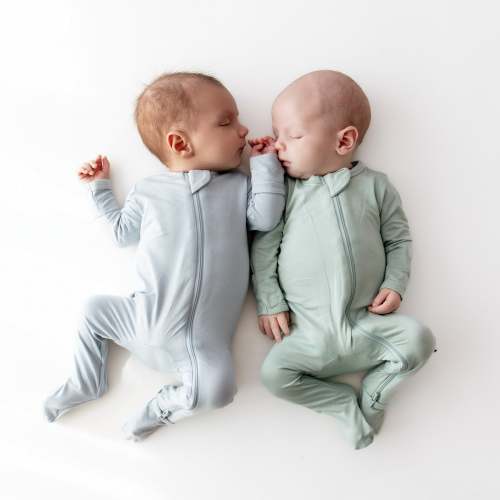 Zippered Footie in Sage | Baby Footie Pajamas | Kyte Baby