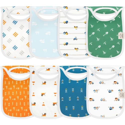 KeaBabies 8-Pack Hallo Baby Drool Bibs , Baby Bibs for Boys, Girls, Pull-on Bibs for Baby Boy, Baby Girl, Baby Bib Unisex