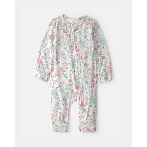 Baby Girl Butterfly Garden 2-Way Zip PurelySoft Sleep & Play Pajama