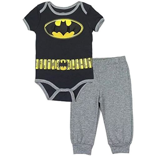 DC Comics Baby Boys' Batman Logo Creeper and Pants Set