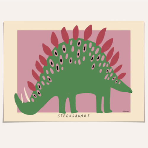 Art Print - Stegosaurus - Dino